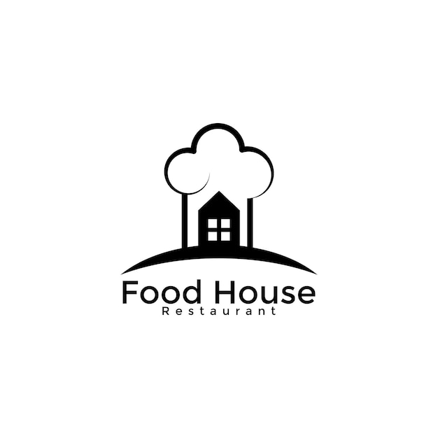 Voedsel huis restaurant logo ontwerp vector