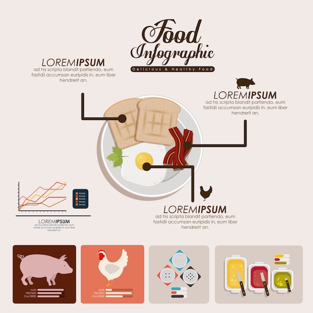 Voedsel infographic ontwerp