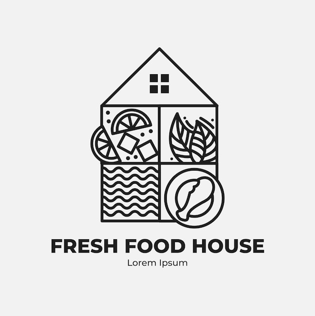 Voedsel logo huis