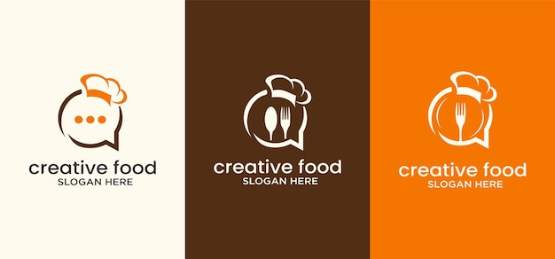 Vector voedsel logo ontwerp modern voedsel chef-kok logo ontwerp concept koken logo voedsel restaurant vector