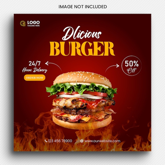 Voedsel Social Media Post Design