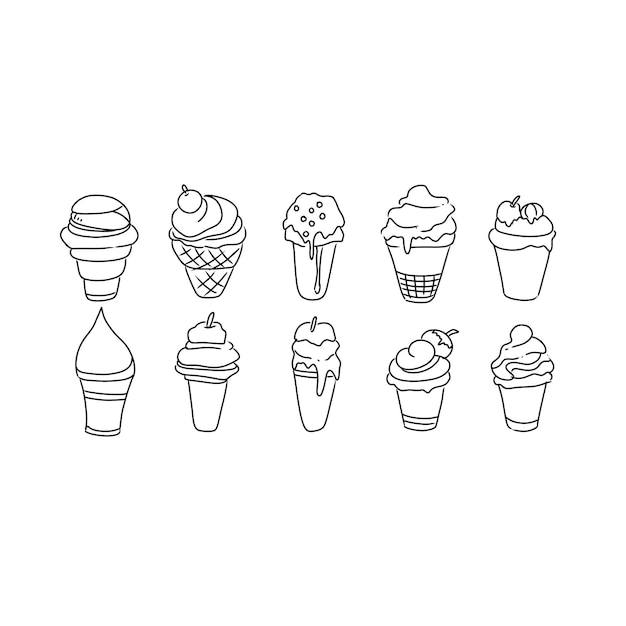 voedsel vector crème dessert zomer kegel illustratie geïsoleerde zoete chocolade ijs wafel t