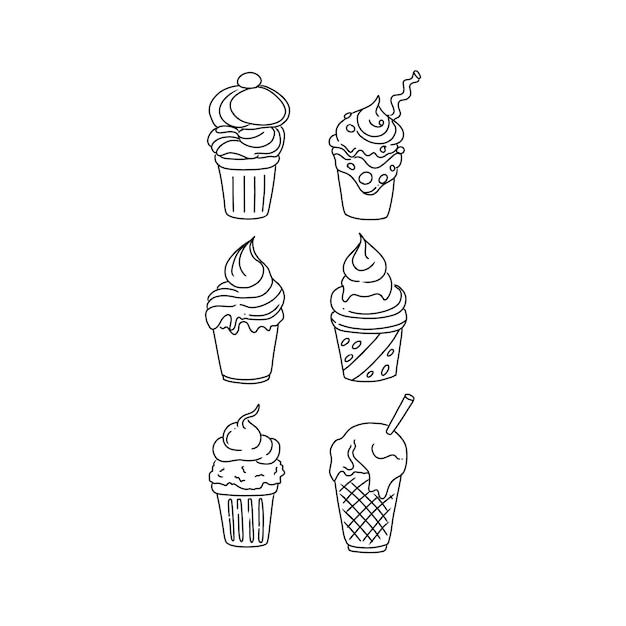 voedsel vector crème dessert zomer kegel illustratie geïsoleerde zoete chocolade ijs wafel t