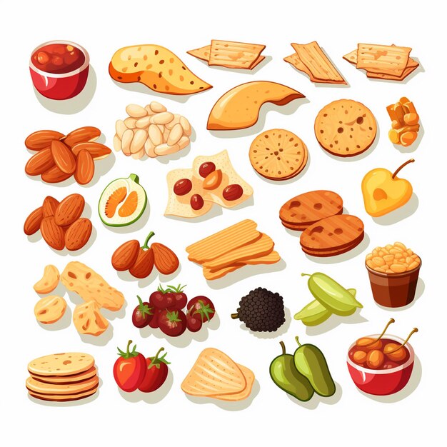 voedsel vector snack illustratie eten set icoon geïsoleerd dessert drankje chocolade zoete symbo