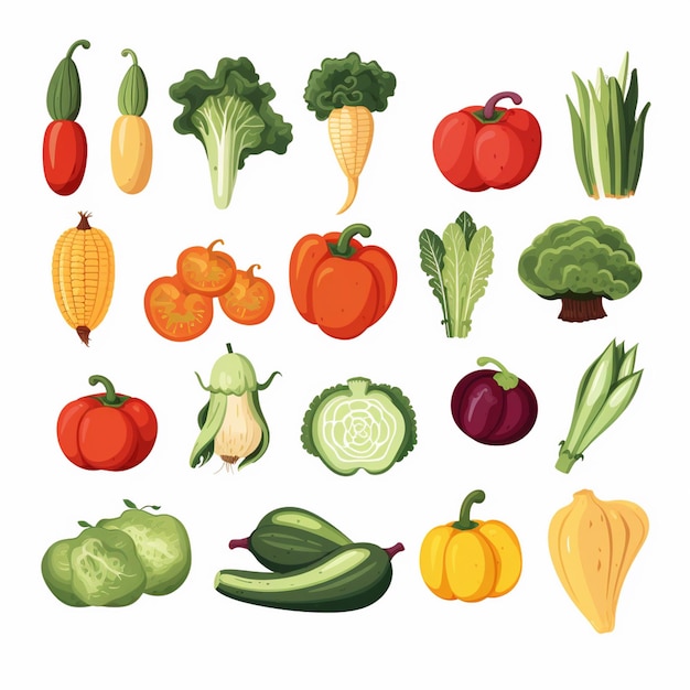 voedsel vegetarisch gezonde vector groente biologische illustratie groen vers veganistisch dieet natu