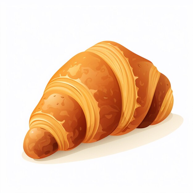 Vector voedsel zoet croissant dessert gebak bakkerij icoon ontbijt vector geïsoleerd franse illustrator