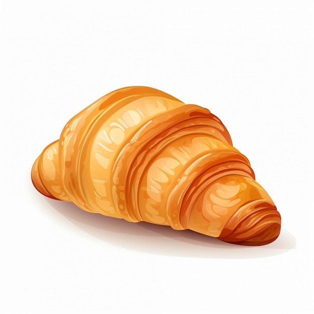 Vector voedsel zoet croissant dessert gebak bakkerij icoon ontbijt vector geïsoleerd franse illustrator