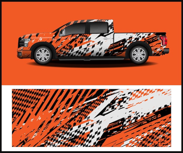 voertuig grafische kit vector Moderne abstracte achtergrond voor car wrap