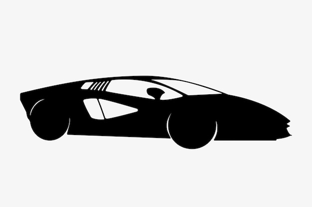 Vector voertuig super car silhouet illustratie