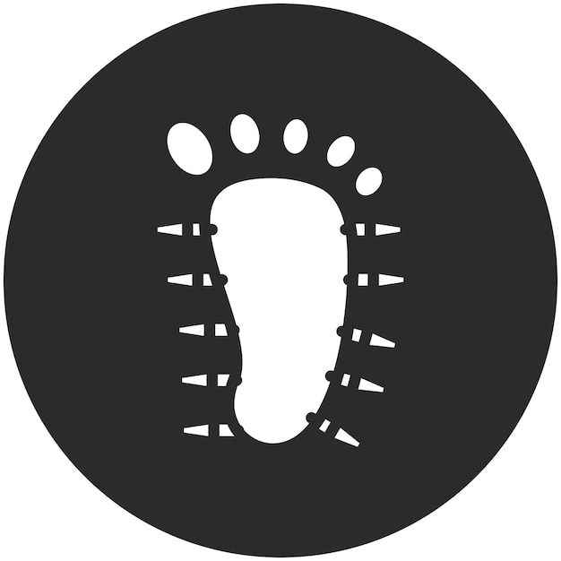 Vector voet acupunctuur vector icoon illustratie van spa icoon set