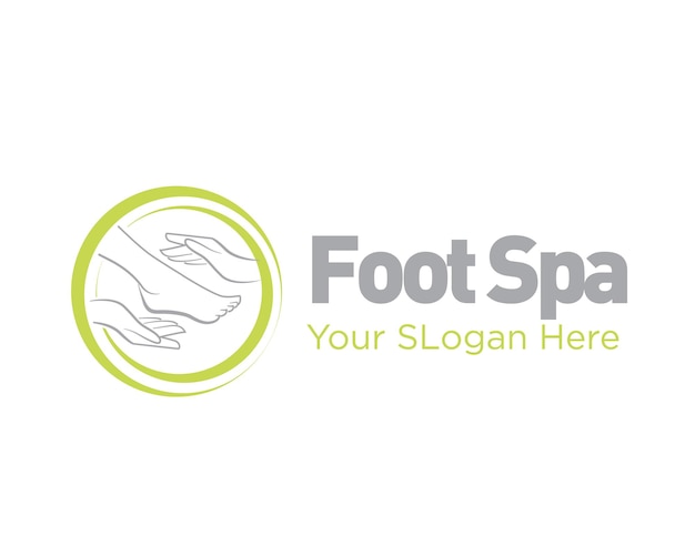 Vector voet spa logo ontwerpen voor mooie service en kliniek logo