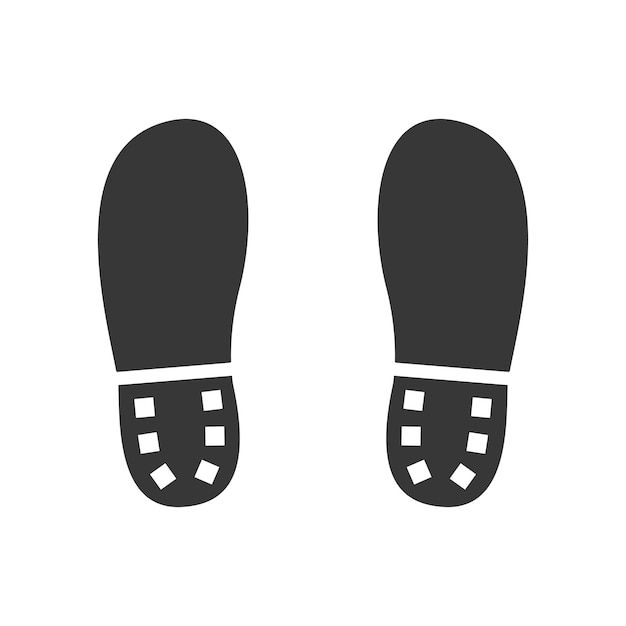 Voetafdrukken van menselijke schoenen vector icon