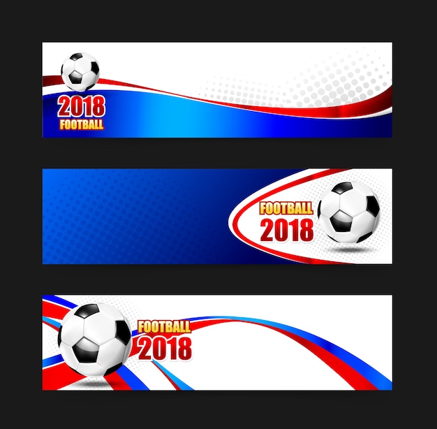 Voetbal 2018 banner set