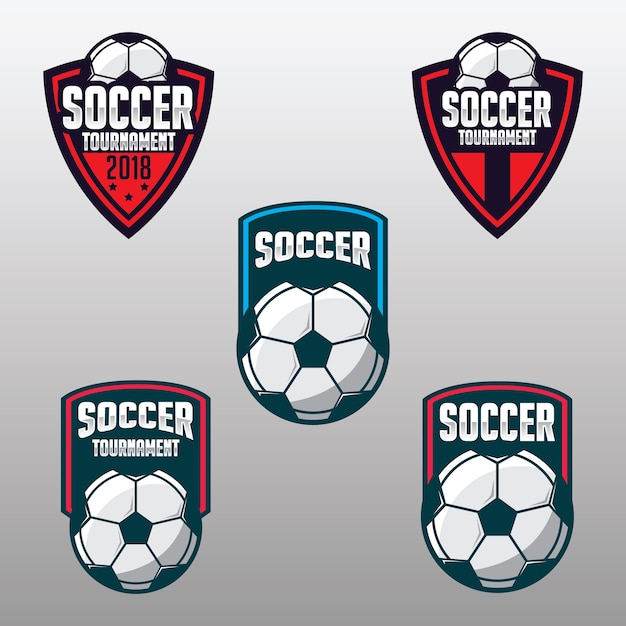 Voetbal-badge, voetbal logo sport