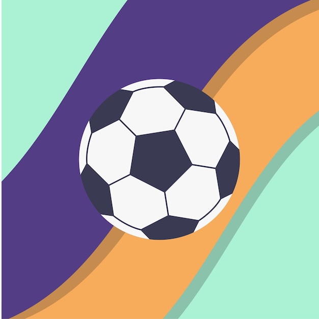 Voetbal bal pictogram voetbal 2022 Gekleurde platte grafische vectorillustratie
