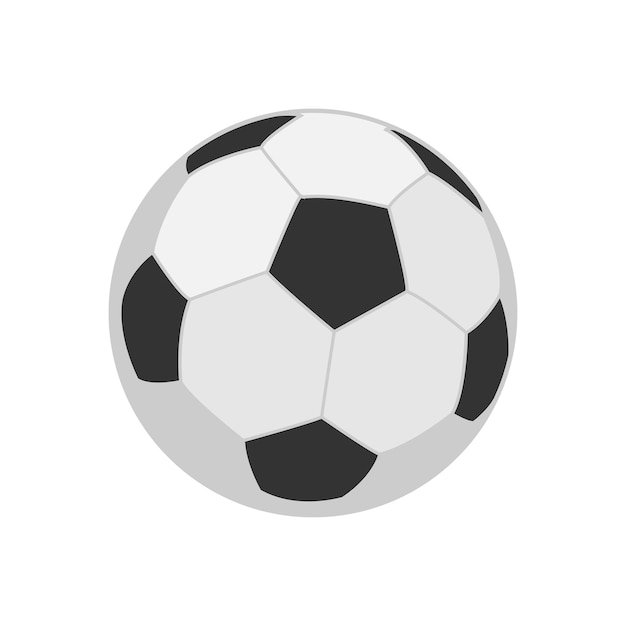 Voetbal in cartoon-stijl geïsoleerd op een witte achtergrond Voetbal bal Sport en spel icon