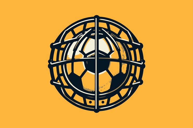 Voetbal in een ijzeren kooi.
