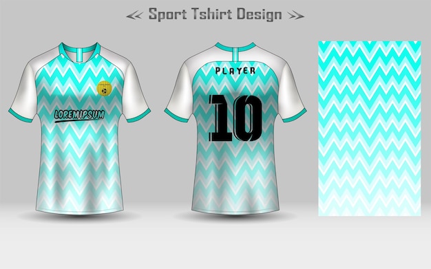 Voetbal Jersey geometrische patroon Mockup sjabloon Sport Tshirt Design