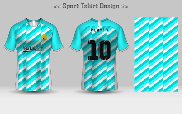 Voetbal jersey geometrische patroon mockup sjabloon sport tshirt design