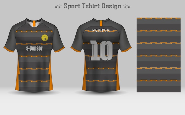 Voetbal Jersey geometrische patroon Mockup sjabloon Sport Tshirt Design