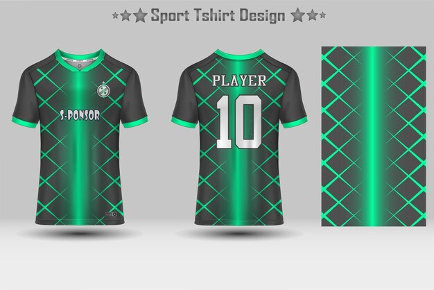 Voetbal jersey mockup abstract geometrisch patroon sport tshirt ontwerp