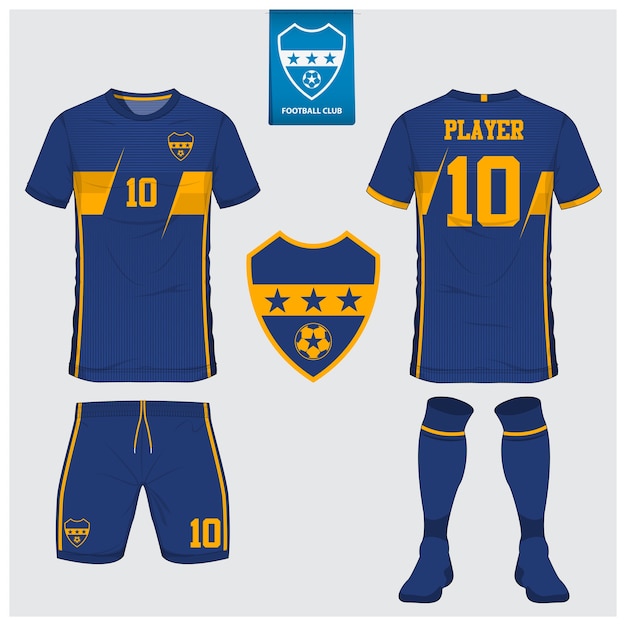 Voetbal jersey of voetbal kit sjabloonontwerp
