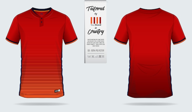 Voetbal jersey of voetbal kit sjabloonontwerp