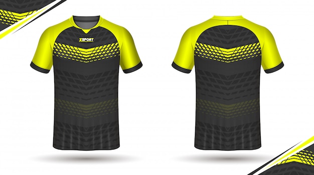 Voetbal jersey sjabloon sport t-shirt design