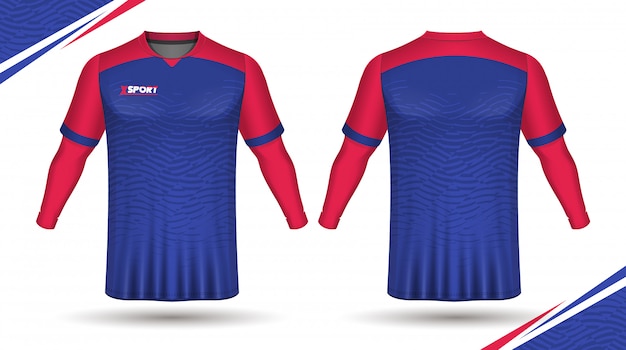 Voetbal jersey sjabloon sport t-shirt ontwerp