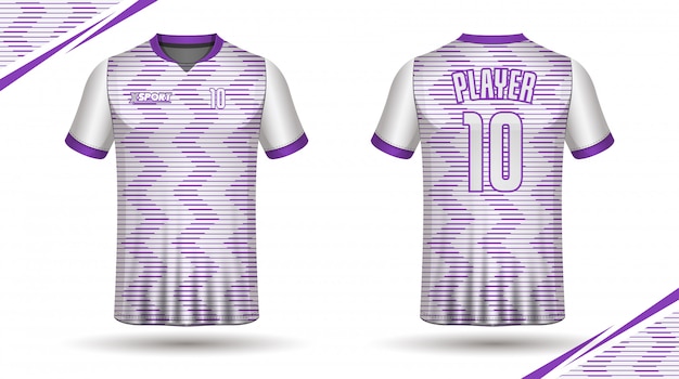 Voetbal jersey sjabloon sport t-shirt ontwerp