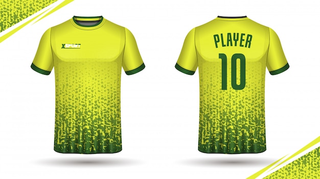 Voetbal jersey sjabloon sport t-shirt ontwerp