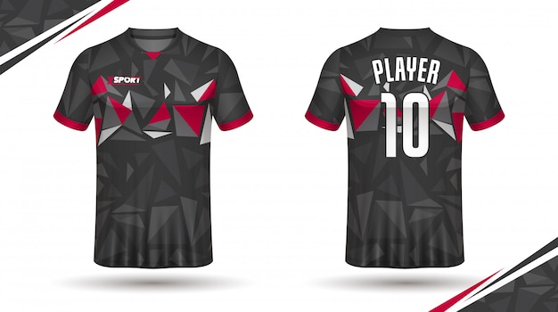 Voetbal jersey sjabloon sport t-shirt ontwerp