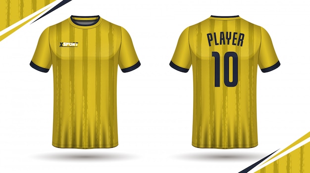 Voetbal jersey sjabloon sport t-shirt ontwerp