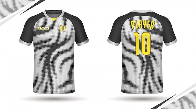 Voetbal jersey sjabloon sport t-shirt ontwerp