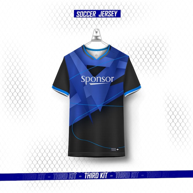 Voetbal jersey sjabloon sport t-shirt ontwerp