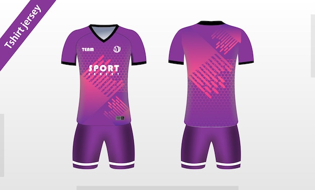 Voetbal jersey sjabloon sport t-shirt ontwerp