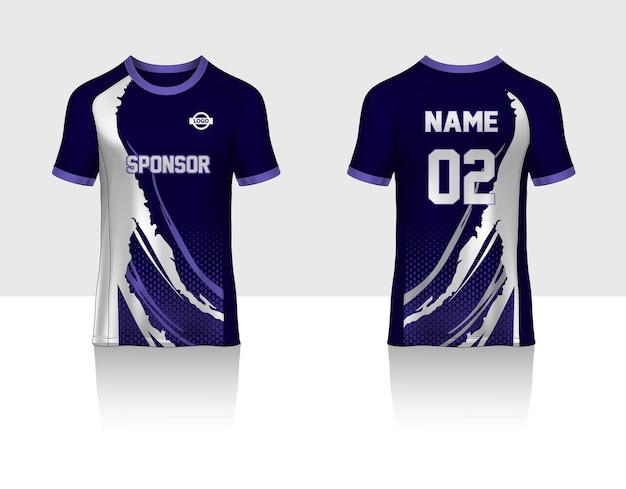 Voetbal jersey sjabloon sport t-shirt ontwerp