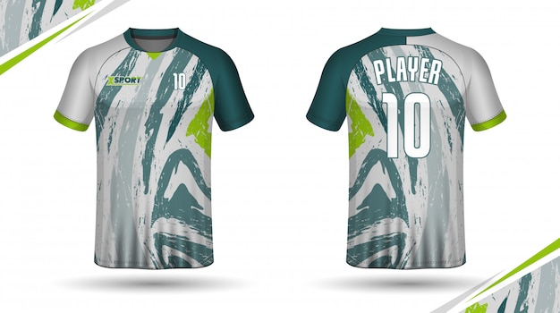 Voetbal jersey sjabloon sport t-shirt ontwerpen