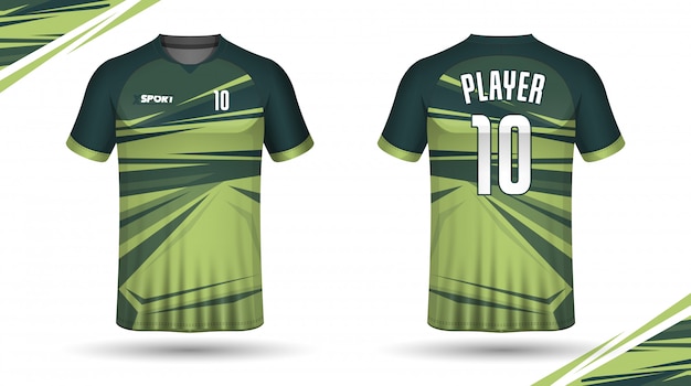 Voetbal jersey sjabloon sport t-shirt ontwerpen