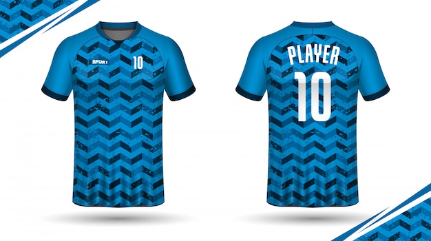 Voetbal jersey sjabloon sport t-shirt ontwerpen