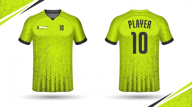 Voetbal jersey sjabloon sport t-shirt ontwerpen