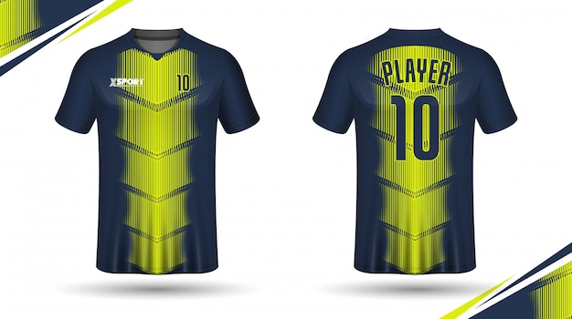 Vector voetbal jersey sjabloon sport t-shirt ontwerpen