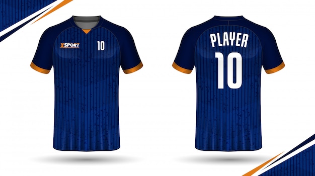 Voetbal jersey sjabloon sport t-shirt ontwerpen