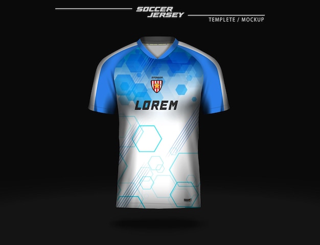 Voetbal jersey sport t-shirt ontwerpsjabloon