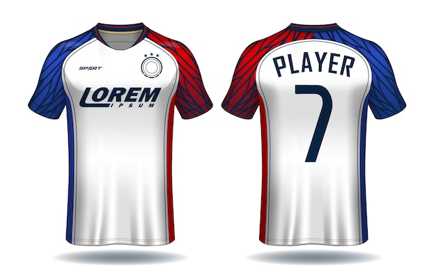 Voetbal jersey template.sport t-shirt design.