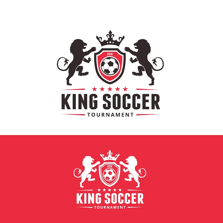 Vector voetbal logo, voetbal logo, sport team logo, vectortemplate
