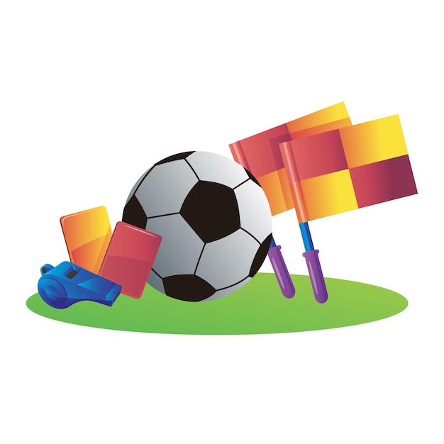 Vector voetbal object illustratie vector set