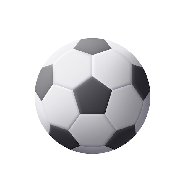 Voetbal of voetbal Sport concept 3d vector icoon Cartoon minimale stijl