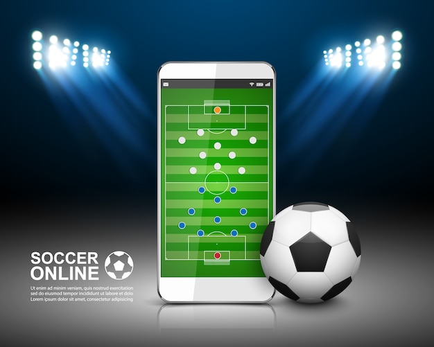 Voetbal online concept