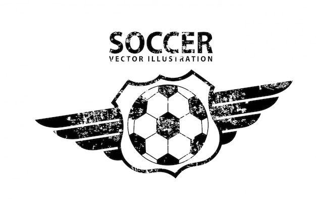 Voetbal ontwerp over witte achtergrond vectorillustratie